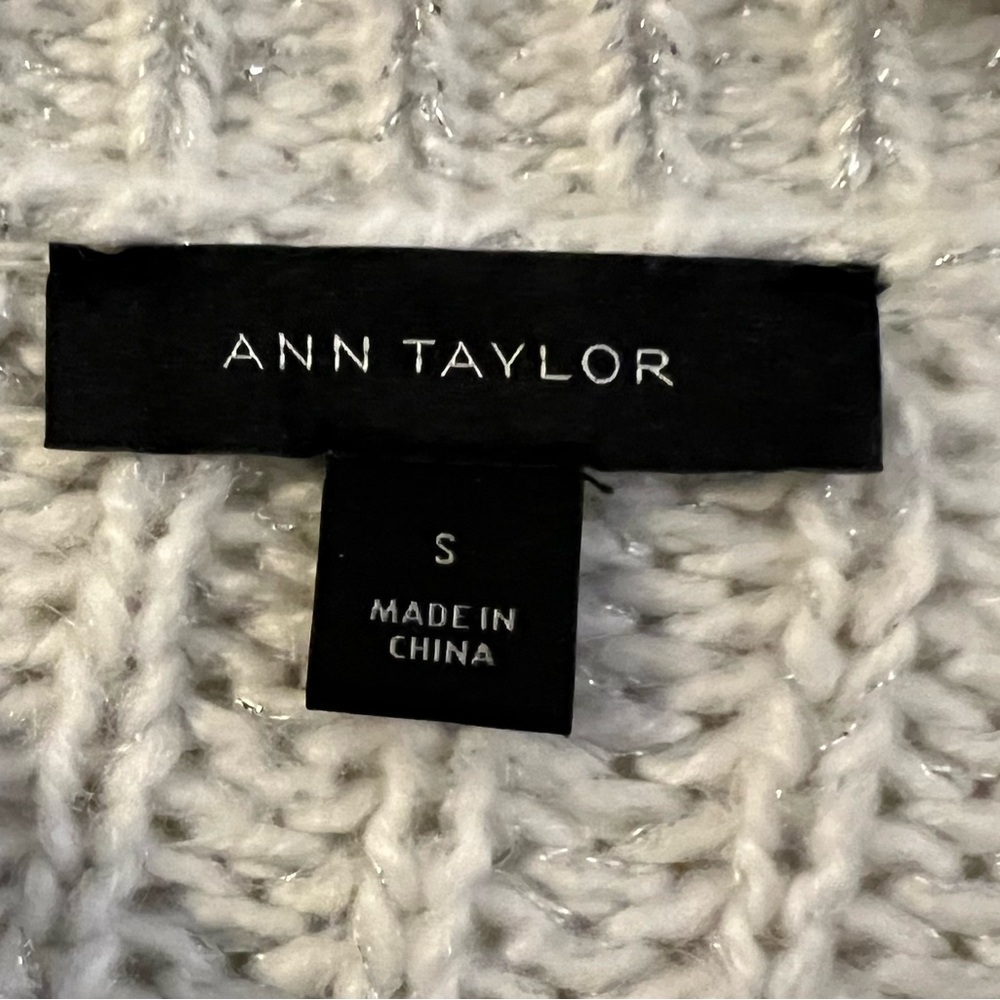 Ann Taylor Cream Knit Cardigan with Gold Buttons (Size S) - Picture 2 of 6